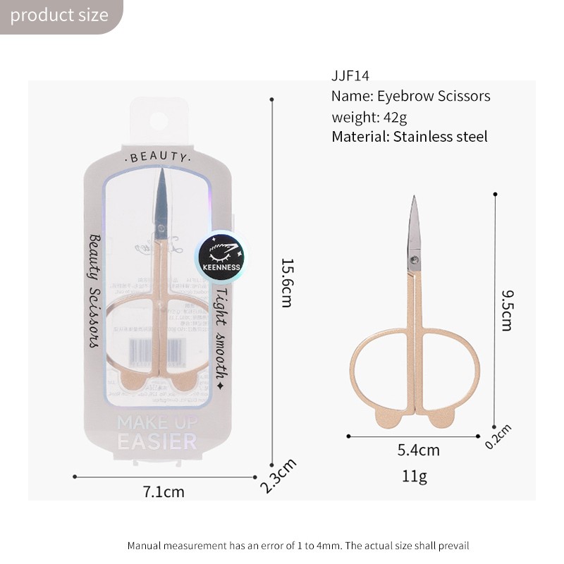 Cartoon Cute Multi-Functional Golden Makeup Scissors with Pointed Tips JJF14 Small Eyebrow Shaping Razor Beauty Eyebrow Tweezers Cartoon Cute Multi-Functional Golden Makeup Scissors with Pointed Tips JJF14 Small Eyebrow Shaping Razor Beauty Eyebrow Tweezers