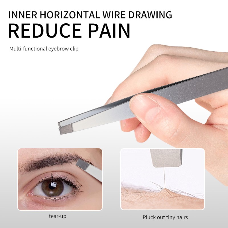 LMLTOP Stainless Steel Flat Slanted Eyebrow Tweezers JJF18 Set 3-Piece Hair Removal Eyelash Beauty Tool LMLTOP Stainless Steel Flat Slanted Eyebrow Tweezers JJF18 Set 3-Piece Hair Removal Eyelash Beauty Tool