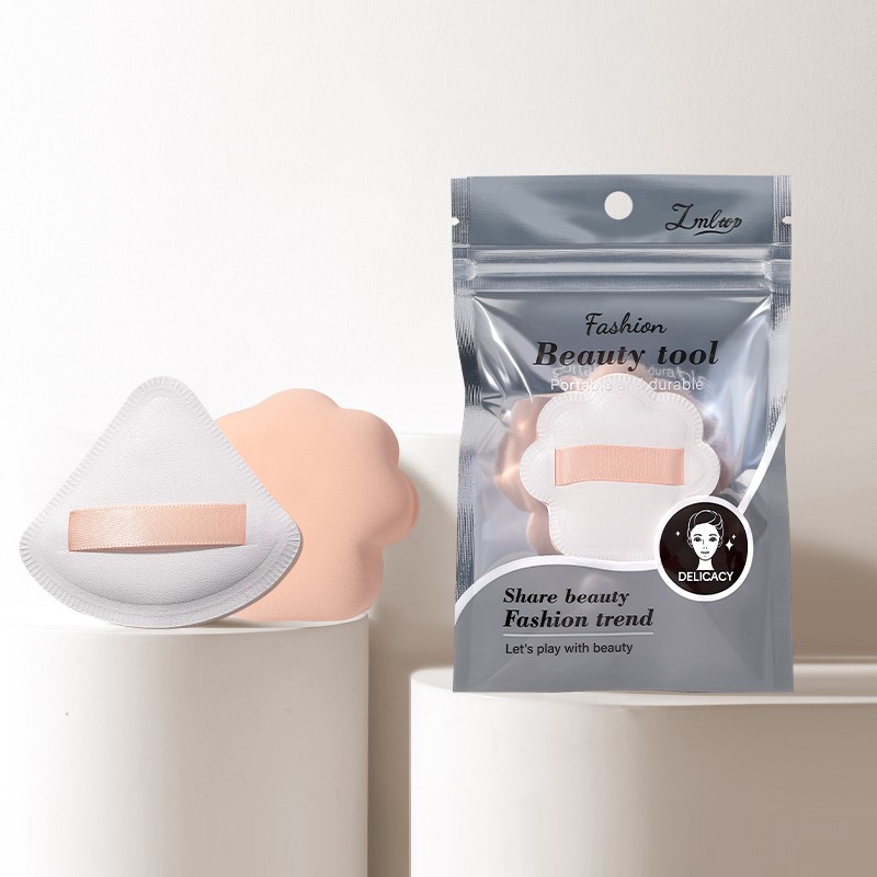 LMLTOP High Density Powder Puff JJF35/38 Dry and Wet beauty Marshmallow Makeup Air Cushion with PU Leather Back Sponge Material
