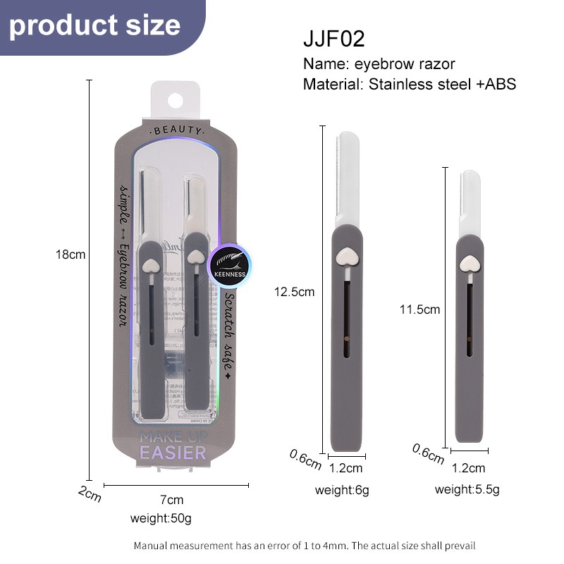 LMLTOP 2pcs Stainless Steel Portable Retractable Macro Protective Net Hair Remover Eyebrow Shaving Tool JJF02 Eyebrow Trimmer LMLTOP 2pcs Stainless Steel Portable Retractable Macro Protective Net Hair Remover Eyebrow Shaving Tool JJF02 Eyebrow Trimmer