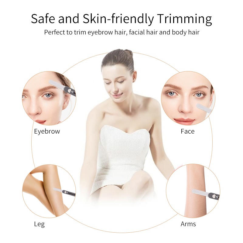 LMLTOP 2pcs Stainless Steel Portable Retractable Macro Protective Net Hair Remover Eyebrow Shaving Tool JJF02 Eyebrow Trimmer LMLTOP 2pcs Stainless Steel Portable Retractable Macro Protective Net Hair Remover Eyebrow Shaving Tool JJF02 Eyebrow Trimmer