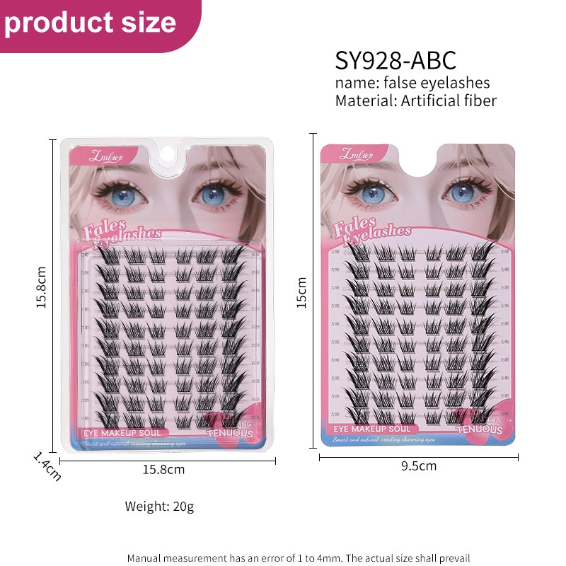 Cluster Lashes Vegan Full Strip Eyelash Extension Kit SY928-A/B/C Fan Lashes DIY Segment Lash Kit Private Label Cluster Lashes Vegan Full Strip Eyelash Extension Kit SY928-A/B/C Fan Lashes DIY Segment Lash Kit Private Label