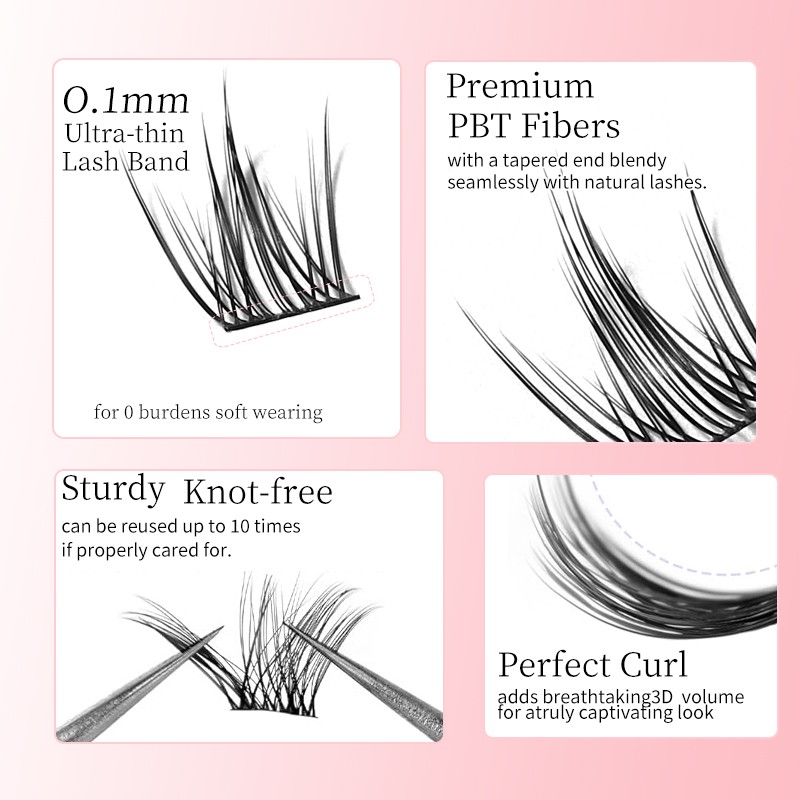 Cluster Lashes Vegan Full Strip Eyelash Extension Kit SY928-A/B/C Fan Lashes DIY Segment Lash Kit Private Label Cluster Lashes Vegan Full Strip Eyelash Extension Kit SY928-A/B/C Fan Lashes DIY Segment Lash Kit Private Label
