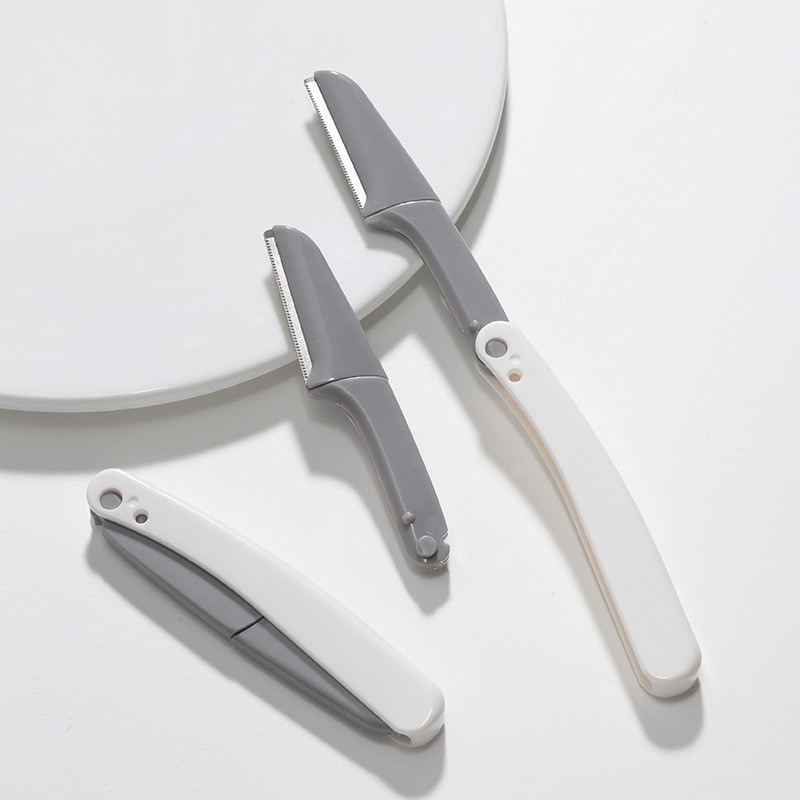Micro-Distance Protective Net Folding Eyebrow Trimmer JJF05 Stainless Steel Face Eyebrow Scraping Knife Replaceable Blade Head Razor