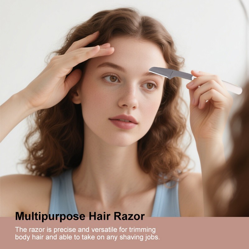 Micro-Distance Protective Net Folding Eyebrow Trimmer JJF05 Stainless Steel Face Eyebrow Scraping Knife Replaceable Blade Head Razor Micro-Distance Protective Net Folding Eyebrow Trimmer JJF05 Stainless Steel Face Eyebrow Scraping Knife Replaceable Blade Head Razor