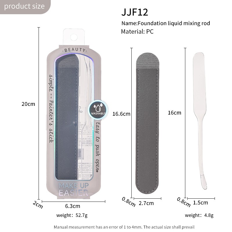 LMLTOP Double-Head Foundation Mixing Stick JJF12 PC Clear Mixing Stick Foundation Spatula Stirring Scraper Blending For Makeup LMLTOP Double-Head Foundation Mixing Stick JJF12 PC Clear Mixing Stick Foundation Spatula Stirring Scraper Blending For Makeup