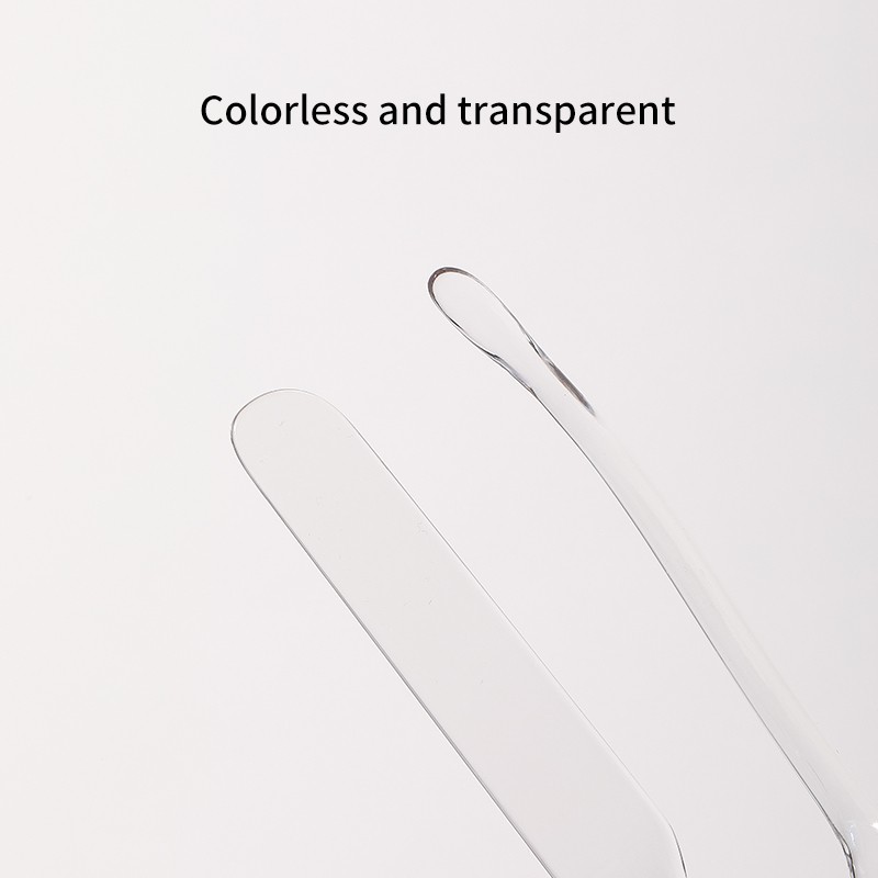 LMLTOP Double-Head Foundation Mixing Stick JJF12 PC Clear Mixing Stick Foundation Spatula Stirring Scraper Blending For Makeup LMLTOP Double-Head Foundation Mixing Stick JJF12 PC Clear Mixing Stick Foundation Spatula Stirring Scraper Blending For Makeup