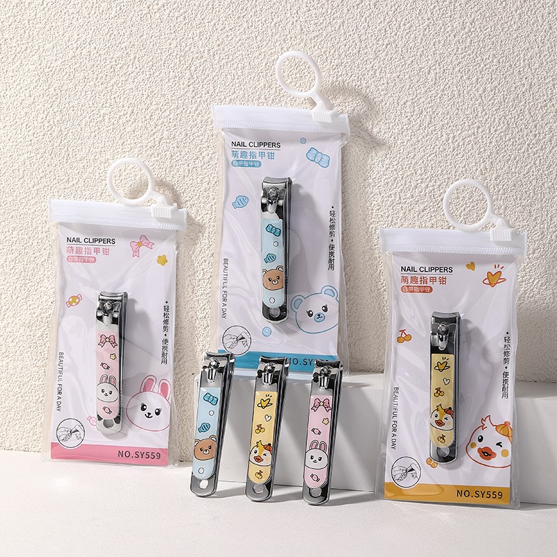 LMLTOP OEM Cartoon Nail Clipper Safe Kids Nail SY559 Cutter Trimmer Kit Sharp Stainless Steel Finger Toe Nail Cutting Tool
