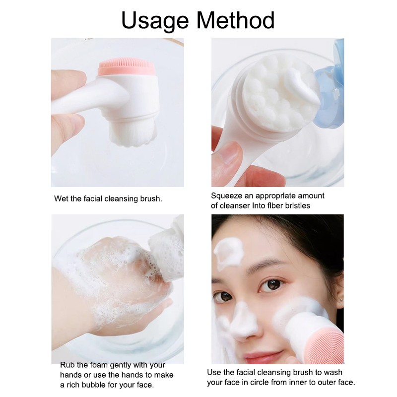 LMLTOP Silicone Manual Facial Cleansing Brush Set C0380/C0382 Face Cleaning and Massage Brush Wholesale for Single Use LMLTOP Silicone Manual Facial Cleansing Brush Set C0380/C0382 Face Cleaning and Massage Brush Wholesale for Single Use