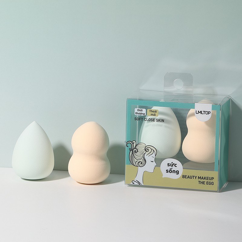 LMLTOP VN Beauty Egg Makeup Puff Set Top-025 Water-Drop High elasticity Strong water absorption Gourd Drop Powder Puff