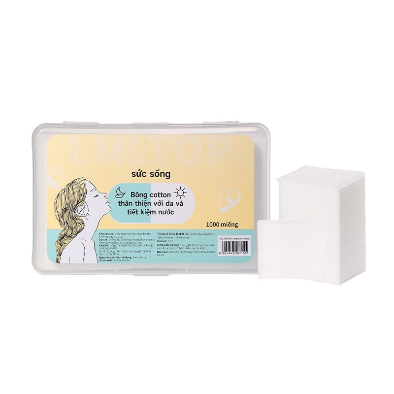 Custom Thin 1000pcs 5cm water-saving wet compress makeup cotton pad TOP-007non-woven fabric makeup remover cleaning cotton pad