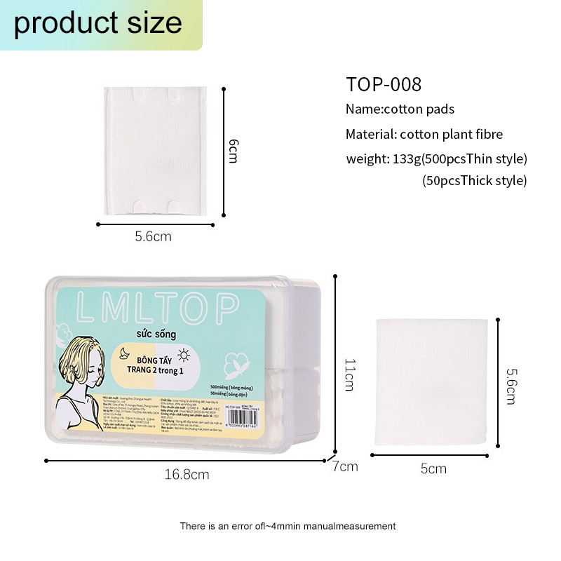 OEM Disposable Cosmetic tools Facial Square Cotton Pad Absorbent Organic Cotton Cleaning Pads Makeup Remover Pads TOP-008 For skin care OEM Disposable Cosmetic tools Facial Square Cotton Pad Absorbent Organic Cotton Cleaning Pads Makeup Remover Pads TOP-008 For skin care