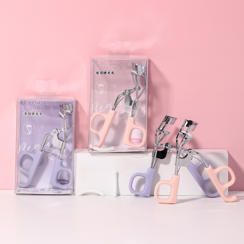 LMLTOP New version stainless steel diamond modern beauty makeup tools lift eyelash-curler purple pink curly eyelash curler SY534