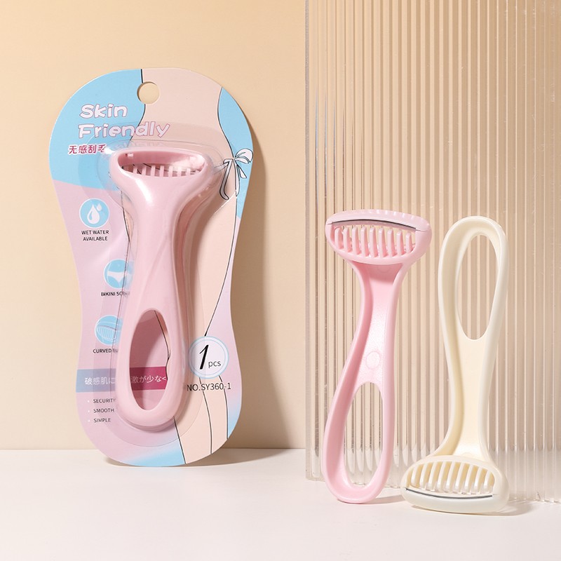 LMLTOP Manual Shaving Knife for Ladies SY360-1/2 Private Protection The limit comb teeth Hair Removal Bikini Razor Rake Safety Blade