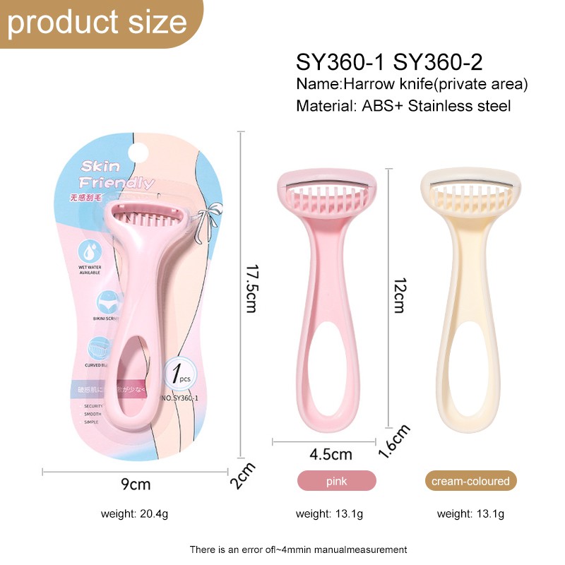 LMLTOP Manual Shaving Knife for Ladies SY360-1/2 Private Protection The limit comb teeth Hair Removal Bikini Razor Rake Safety Blade LMLTOP Manual Shaving Knife for Ladies SY360-1/2 Private Protection The limit comb teeth Hair Removal Bikini Razor Rake Safety Blade