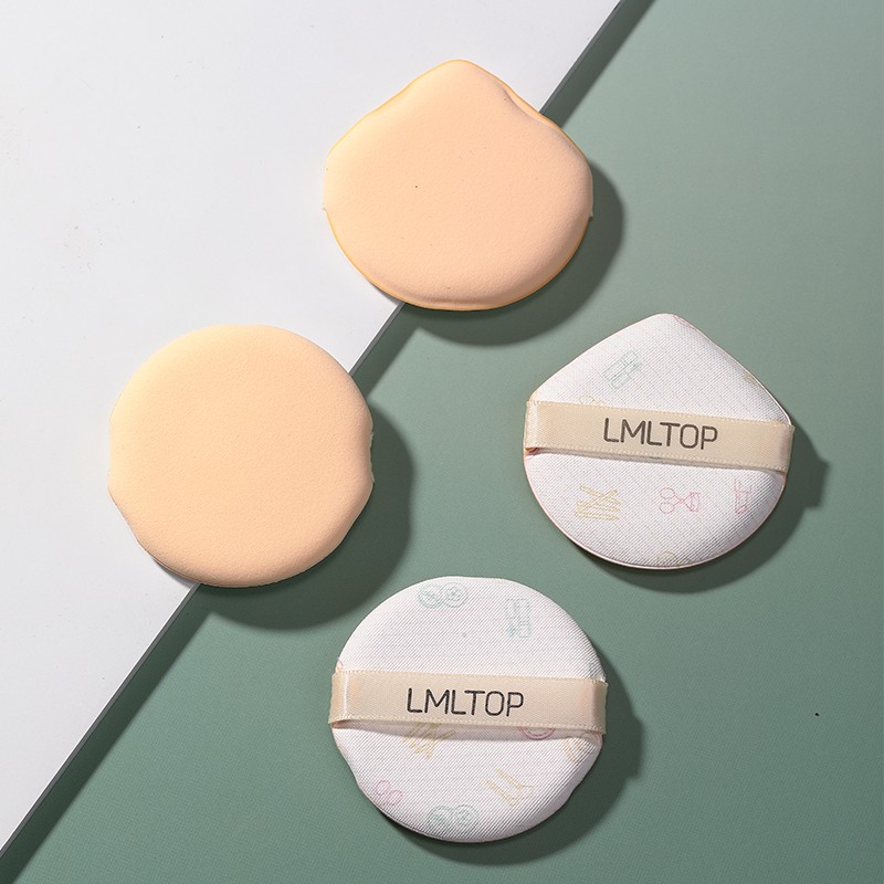 LMLTOP 2-Piece Non-Latex Facial Makeup Powder Puff Set TOP-075 Teardrop Air Cushion Round Pattern Polyurethane Sponge LMLTOP 2-Piece Non-Latex Facial Makeup Powder Puff Set TOP-075 Teardrop Air Cushion Round Pattern Polyurethane Sponge