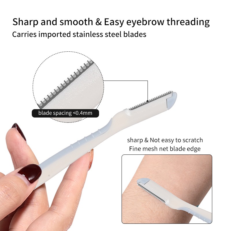 Private Label Eyebrow Razor Set Hair Remover Stainless Steel Dermaplaning Blade Custom Logo Facial Razor Makeup Shaper A960 Private Label Eyebrow Razor Set Hair Remover Stainless Steel Dermaplaning Blade Custom Logo Facial Razor Makeup Shaper A960