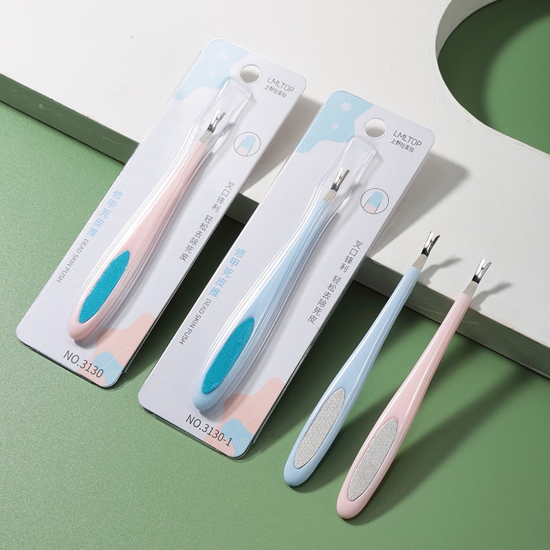 Lameila Stainless Steel Cuticle Nail Pusher Dead Skin Push Pedicure Manicure Tools Plastic Nail Cuticle Pusher 3130