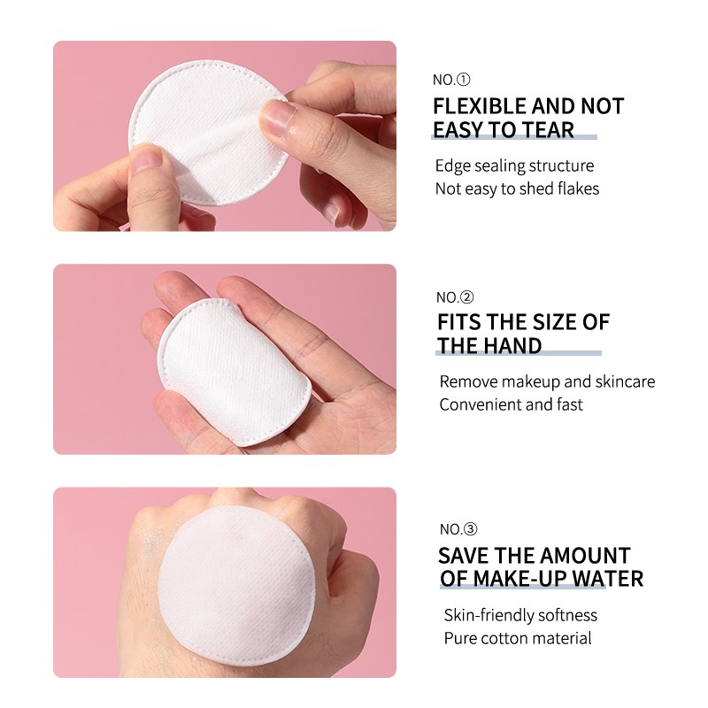 LMLTOP 3-Layered Soft Cotton Pads 120 PCS Thickened Eco-Friendly Organic Makeup Remover Face Pads with Box for Facial Use-SY693 LMLTOP 3-Layered Soft Cotton Pads 120 PCS Thickened Eco-Friendly Organic Makeup Remover Face Pads with Box for Facial Use-SY693