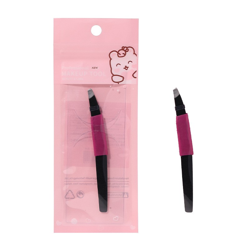 Silubi Mini Professional Stainless Steel Slant Tip Eyelash tweezers Plastic Private Label Eye Brow Tweezers for Cosmetics A243 Silubi Mini Professional Stainless Steel Slant Tip Eyelash tweezers Plastic Private Label Eye Brow Tweezers for Cosmetics A243