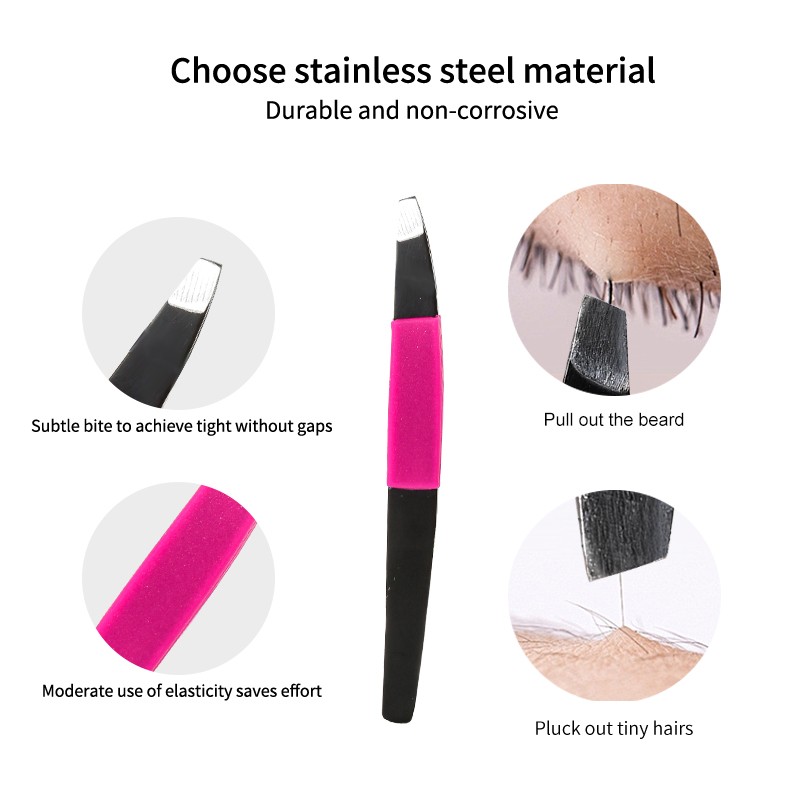 Silubi Mini Professional Stainless Steel Slant Tip Eyelash tweezers Plastic Private Label Eye Brow Tweezers for Cosmetics A243 Silubi Mini Professional Stainless Steel Slant Tip Eyelash tweezers Plastic Private Label Eye Brow Tweezers for Cosmetics A243