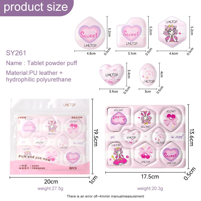 New Pink Latex-Free Beauty Sponge Multi-Shaped Air Cushion Powder Puff Travel Cosmetic Fluffy Finger Heart Mini Waterdrop SY261 New Pink Latex-Free Beauty Sponge Multi-Shaped Air Cushion Powder Puff Travel Cosmetic Fluffy Finger Heart Mini Waterdrop SY261