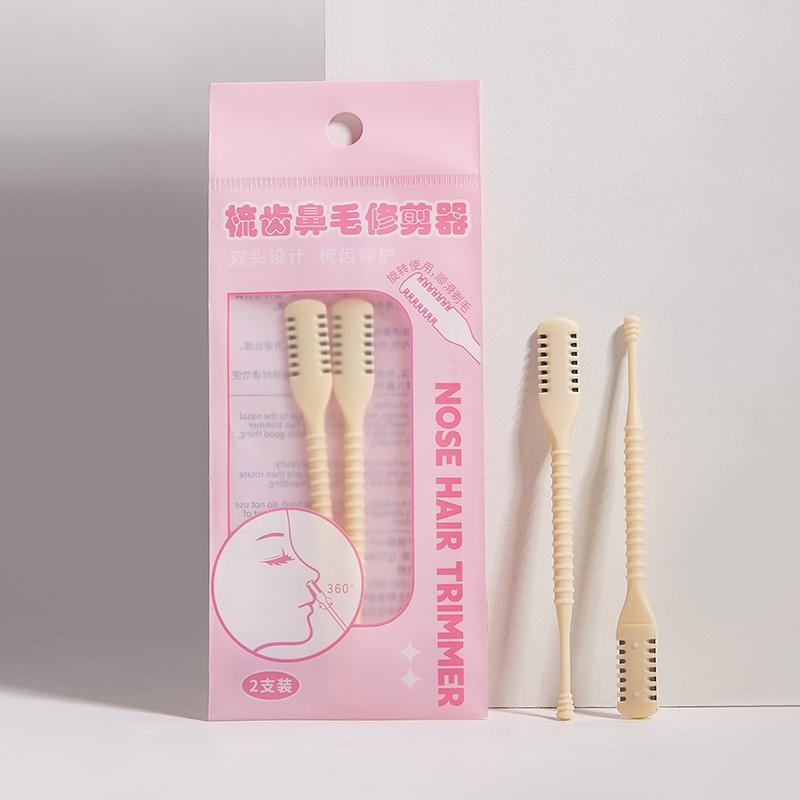 High Quality Hair Removal Tools Women Facial Shaving Razors 360 Degree Rotate Nostril Double Side Comb Nose Hair Knife Trimmer SY560