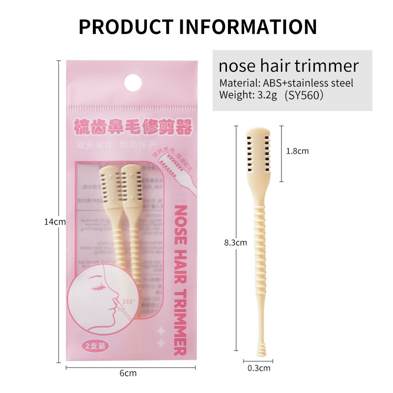 High Quality Hair Removal Tools Women Facial Shaving Razors 360 Degree Rotate Nostril Double Side Comb Nose Hair Knife Trimmer SY560 High Quality Hair Removal Tools Women Facial Shaving Razors 360 Degree Rotate Nostril Double Side Comb Nose Hair Knife Trimmer SY560