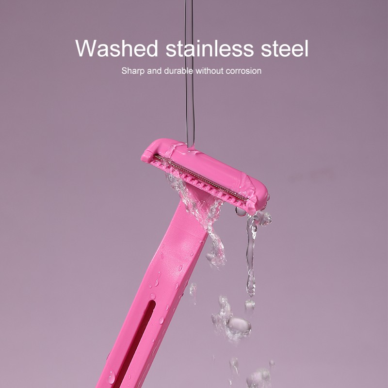 Pink Stainless Steel Dual-Head Facial Shaver and Eyebrow Trimmer Hair Remover and Razor Shaver Set handles for women SY364 Pink Stainless Steel Dual-Head Facial Shaver and Eyebrow Trimmer Hair Remover and Razor Shaver Set handles for women SY364