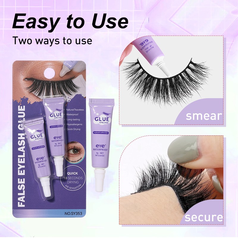 Professional Fast Drying Level False Eyelash Glue Purple Water-Proof Vegan Styling eyelash adhesive glue Tool Free StimulusSY353 Professional Fast Drying Level False Eyelash Glue Purple Water-Proof Vegan Styling eyelash adhesive glue Tool Free StimulusSY353