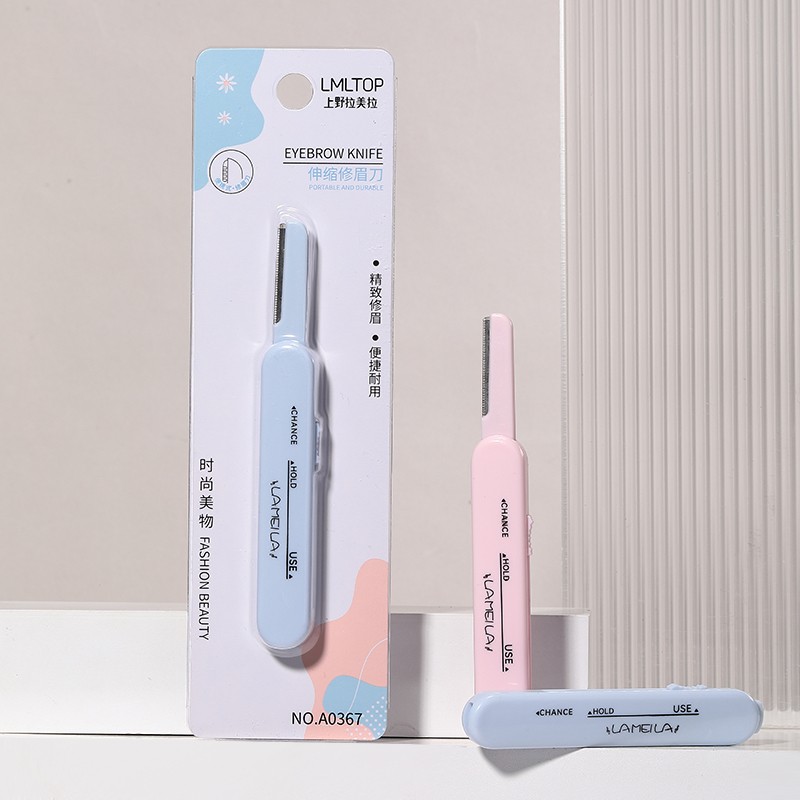 LMLTOP 1pcs Safety Custom Eyebrow Razor And Facial Razor Custom Retractable Eyebrow Trimmer Portable A0367
