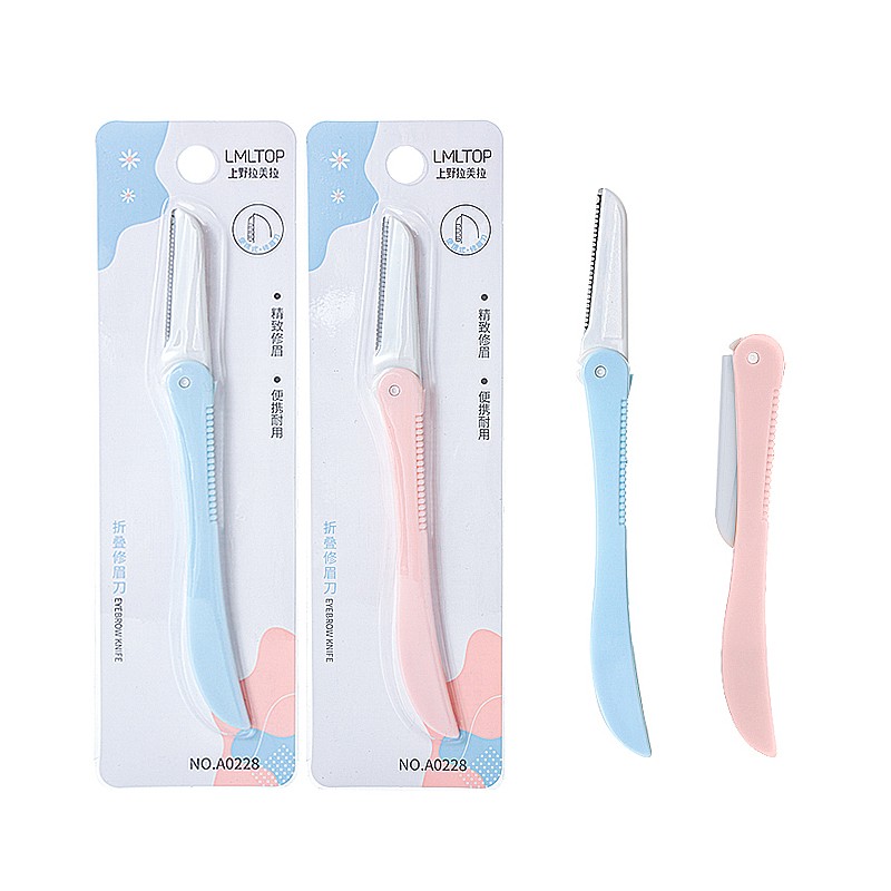 LMLTOP Women's Foldable Touchup Eyebrow Razor Dermaplane Blade Wholesale OEM Facial Hair Removal Trimmer Shaper A0228 LMLTOP Women's Foldable Touchup Eyebrow Razor Dermaplane Blade Wholesale OEM Facial Hair Removal Trimmer Shaper A0228