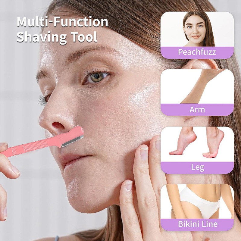 LMLTOP 6pcs Stainless Steel Macro Protective Net Blade Sharp Facial Hair Removal Eyebrow Razors Trimmer Set UU04 Shaving Razor LMLTOP 6pcs Stainless Steel Macro Protective Net Blade Sharp Facial Hair Removal Eyebrow Razors Trimmer Set UU04 Shaving Razor