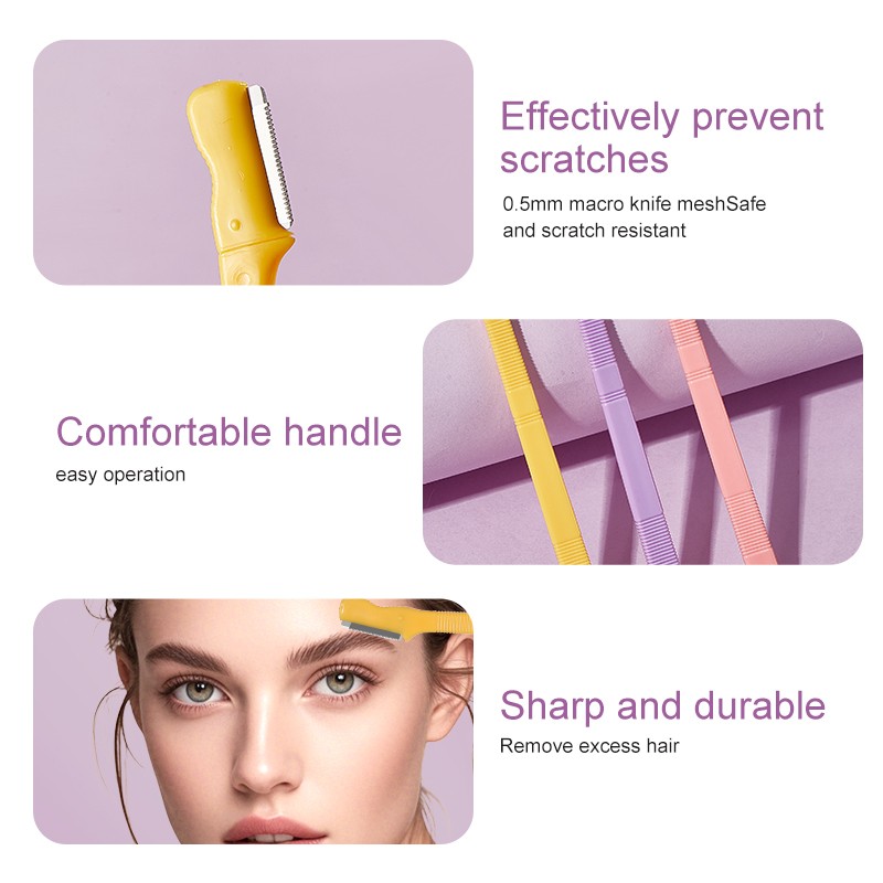 LMLTOP 6pcs Stainless Steel Macro Protective Net Blade Sharp Facial Hair Removal Eyebrow Razors Trimmer Set UU04 Shaving Razor LMLTOP 6pcs Stainless Steel Macro Protective Net Blade Sharp Facial Hair Removal Eyebrow Razors Trimmer Set UU04 Shaving Razor