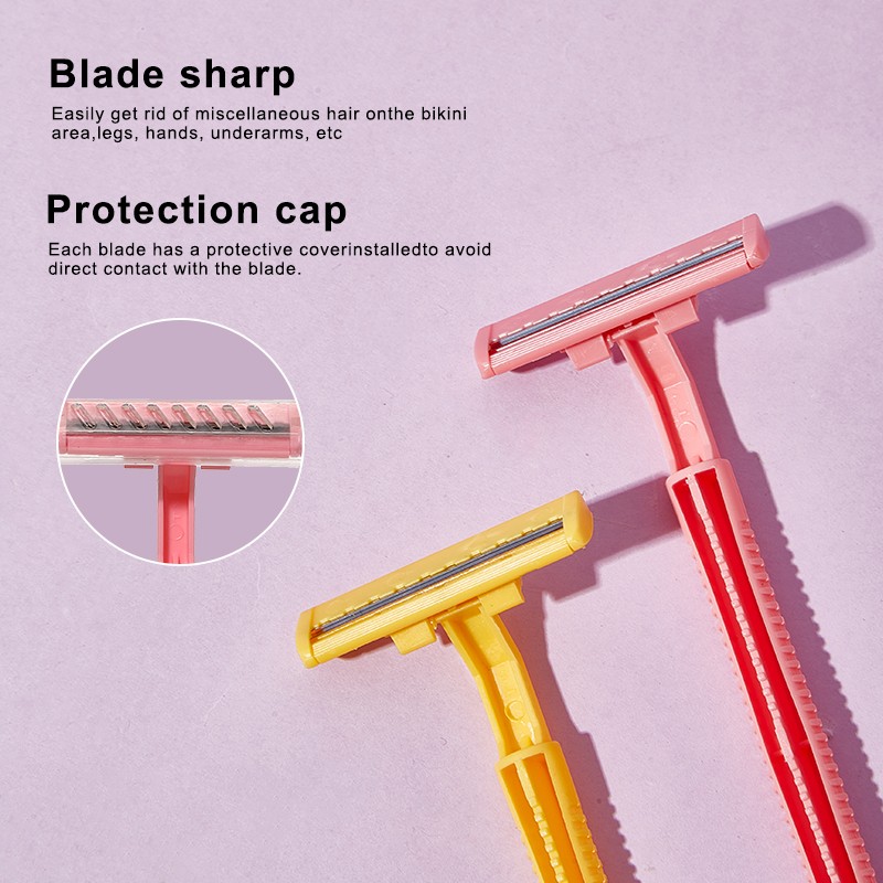 LMLTOP Reusable 4-in-1 Plastic Eco Biodegradable Facial Safety Razor Set Women's Body Face Bikini Shaving Razors For Beach UU07 LMLTOP Reusable 4-in-1 Plastic Eco Biodegradable Facial Safety Razor Set Women's Body Face Bikini Shaving Razors For Beach UU07