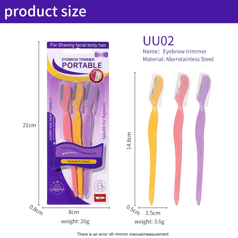 Mini Makeup Tools Sharp Stainless steel blade Eyebrow Razor Trimmer Dermaplaning for Facial Hair Removal Eyebrow Razors UU02 Mini Makeup Tools Sharp Stainless steel blade Eyebrow Razor Trimmer Dermaplaning for Facial Hair Removal Eyebrow Razors UU02