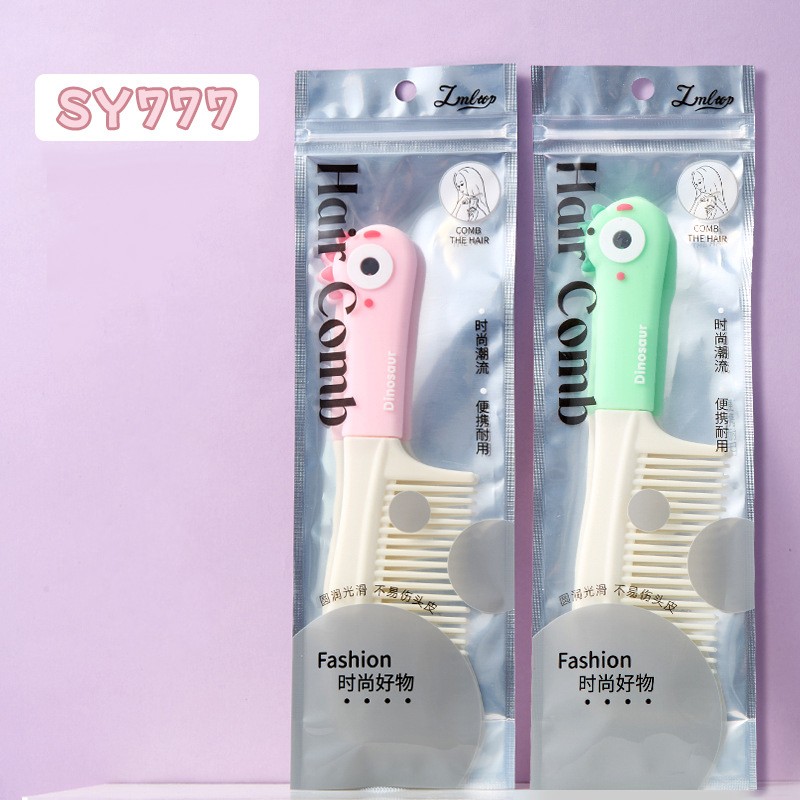 New Fashion Cute Cartoon ABS Hairdressing Comb Portable Fine Teeth Comb for Baby Girls Women Long Hair for Students' TravelSY776