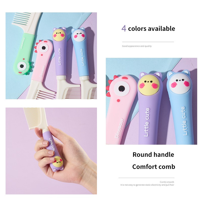 New Fashion Cute Cartoon ABS Hairdressing Comb Portable Fine Teeth Comb for Baby Girls Women Long Hair for Students' TravelSY776 New Fashion Cute Cartoon ABS Hairdressing Comb Portable Fine Teeth Comb for Baby Girls Women Long Hair for Students' TravelSY776