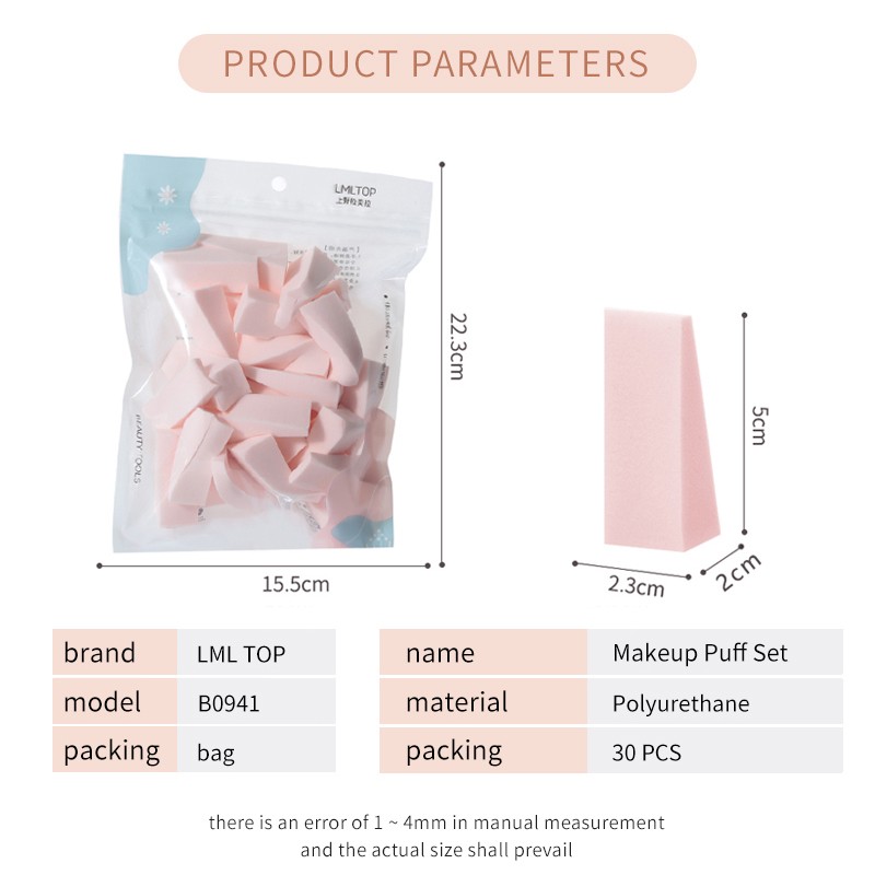 LMLTOP Unique Foundation Beauty Lady Tool 30pcs Trapezoid Puff Makeup Remover Cosmetic Puff Soft Non-latex Makeup Sponge B0941 LMLTOP Unique Foundation Beauty Lady Tool 30pcs Trapezoid Puff Makeup Remover Cosmetic Puff Soft Non-latex Makeup Sponge B0941