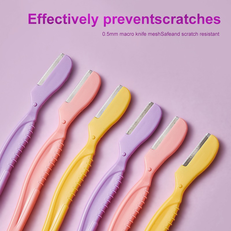 High Quality 6PCS Portable Eyebrow Trimmer Kit Safety Razor Set for Facial Hair Removal Razor Knife Set Travel Makeup Tool UU06 High Quality 6PCS Portable Eyebrow Trimmer Kit Safety Razor Set for Facial Hair Removal Razor Knife Set Travel Makeup Tool UU06