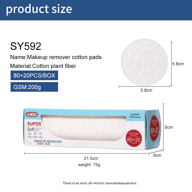 Round Organic Makeup Remover Pads Disposable Embossing Pad Plant Fibre Cosmetic Cotton Pads For Face Lip Nail Remover SY592 Round Organic Makeup Remover Pads Disposable Embossing Pad Plant Fibre Cosmetic Cotton Pads For Face Lip Nail Remover SY592