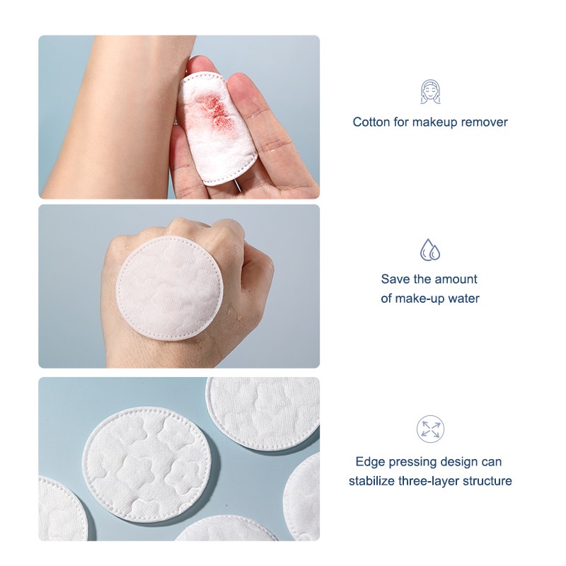 Round Organic Makeup Remover Pads Disposable Embossing Pad Plant Fibre Cosmetic Cotton Pads For Face Lip Nail Remover SY592 Round Organic Makeup Remover Pads Disposable Embossing Pad Plant Fibre Cosmetic Cotton Pads For Face Lip Nail Remover SY592