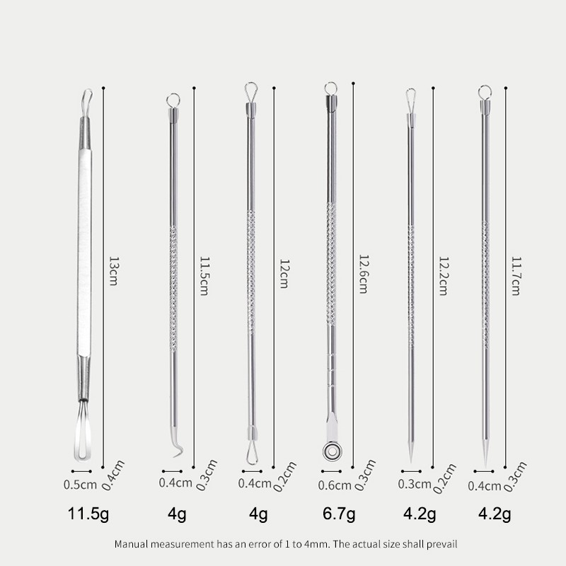 LMLTOP 9PCS Ultra-Fine Cell Pimple Blackhead Clip Tweezers Stainless Steel Face Treatment Kit Acne Needle Blackhead Pimple YY668 LMLTOP 9PCS Ultra-Fine Cell Pimple Blackhead Clip Tweezers Stainless Steel Face Treatment Kit Acne Needle Blackhead Pimple YY668