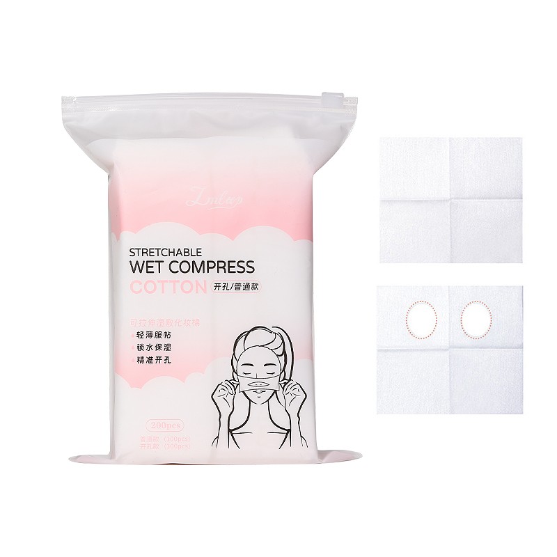 Ultra-Thin Wet Disposable Square Cotton Pads High Elasticity Long Ductility Sensitive Skin Care Compressible Wet Cotton Pads Ultra-Thin Wet Disposable Square Cotton Pads High Elasticity Long Ductility Sensitive Skin Care Compressible Wet Cotton Pads