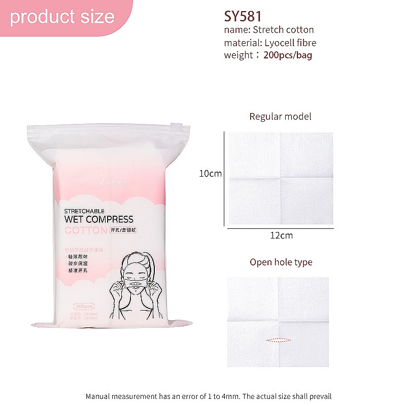 Ultra-Thin Wet Disposable Square Cotton Pads High Elasticity Long Ductility Sensitive Skin Care Compressible Wet Cotton Pads Ultra-Thin Wet Disposable Square Cotton Pads High Elasticity Long Ductility Sensitive Skin Care Compressible Wet Cotton Pads