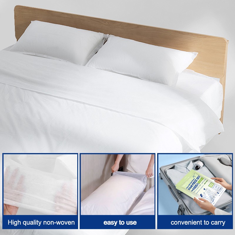 Disposable Three Piece Bed Linen Set Soft Skin Friendly for Home Hotel Hospital Trip SY780 Disposable Three Piece Bed Linen Set Soft Skin Friendly for Home Hotel Hospital Trip SY780