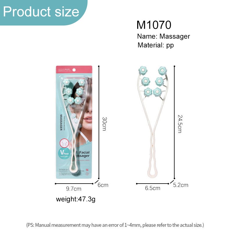 Flower Shape Manual Face Roller Massager Facial Lifting Tool Y-Shaped Face Eye Roller for Double Chin Reduction Skin Tightening M1070 Flower Shape Manual Face Roller Massager Facial Lifting Tool Y-Shaped Face Eye Roller for Double Chin Reduction Skin Tightening M1070