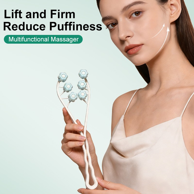 Flower Shape Manual Face Roller Massager Facial Lifting Tool Y-Shaped Face Eye Roller for Double Chin Reduction Skin Tightening M1070 Flower Shape Manual Face Roller Massager Facial Lifting Tool Y-Shaped Face Eye Roller for Double Chin Reduction Skin Tightening M1070