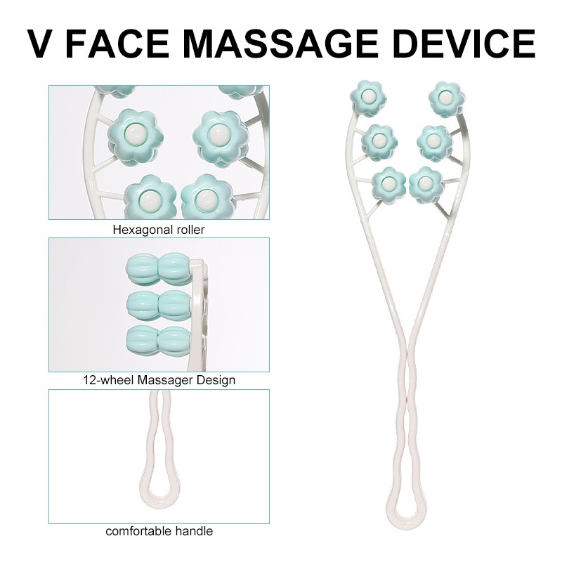 Flower Shape Manual Face Roller Massager Facial Lifting Tool Y-Shaped Face Eye Roller for Double Chin Reduction Skin Tightening M1070 Flower Shape Manual Face Roller Massager Facial Lifting Tool Y-Shaped Face Eye Roller for Double Chin Reduction Skin Tightening M1070