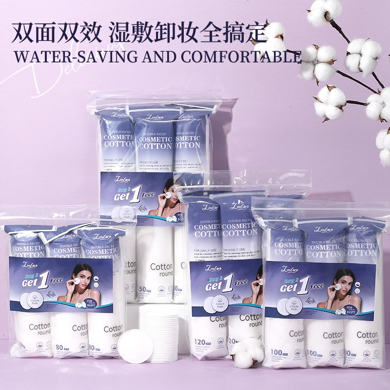 LMLTOP 80/100/150pcs Disposable cotton facial makeup remover Eco friendly daily use cotton pads makeup remover cotton for face SY446/SY447/SY448/SY683
